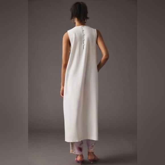 Anthropologie Women’s Sunday in Brooklyn White Sleeveless Tunic Blouse Size M - Picture 2 of 12